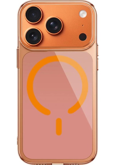 Bikapak Magslım Apple Uyumlu iPhone 17 Pro Turuncu Kapak