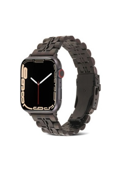 Apple Watch Uyumlu 7 41mm Krd-54 Metal Kordon - Siyah