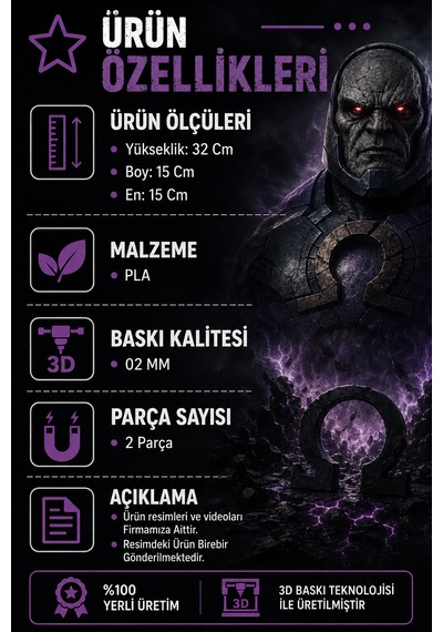 Darkseid Figür Premium Model 32 Cm Koleksiyon Figürü