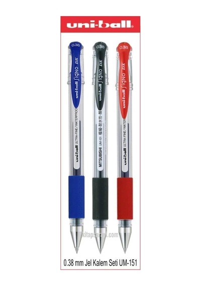 Uniball Signo Dx 0.38 Mm Jel Kalem Seti 3 Adet Um-151 Genel