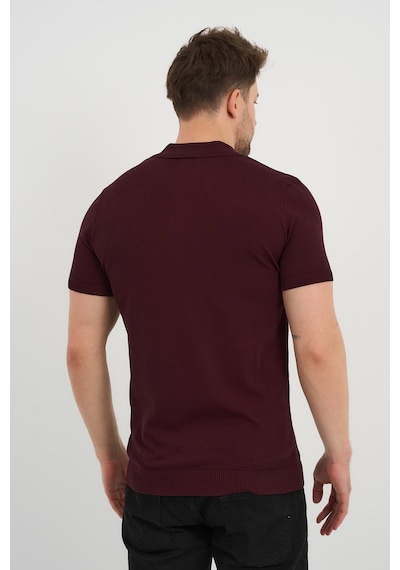 Alexander Gardi Alexandergardı Polo Yaka Düğmeli Triko T-shirt 50024 Bordo