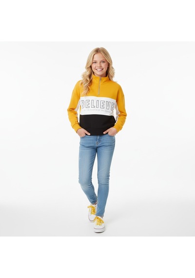 Believe Kız Çocuk Sweatshirt Sarı