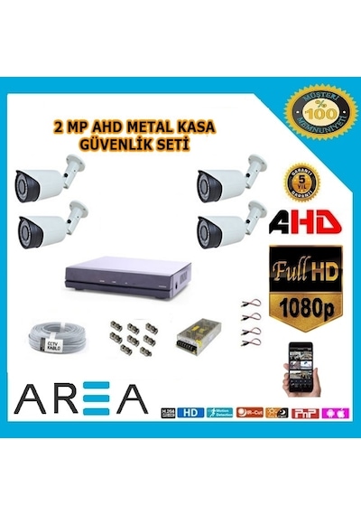 4 Kameralı 2Mp Ahd Güvenlik Seti