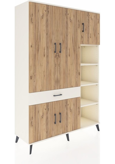 Hyperion Dolap 10 Raflı Tek Çekmeceli 5 Kapaklı 132x44x195 Ay... Aytaşı