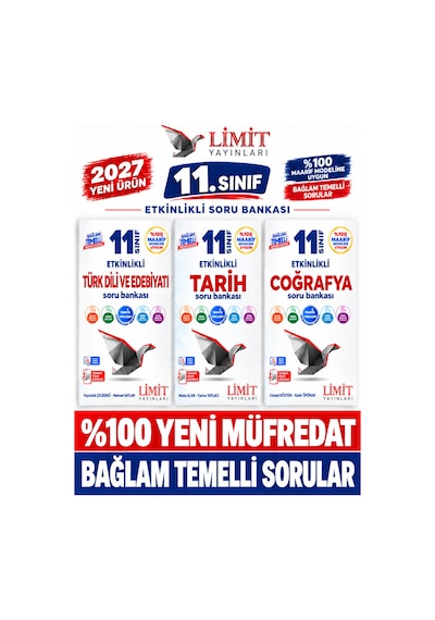 Limit 2027 11.sınıf Edebiyat-tarih-coğrafya 3 Kitap %100 Yeni Müfredat Etkinlikli Soru Bankası Set Yeni Ürün