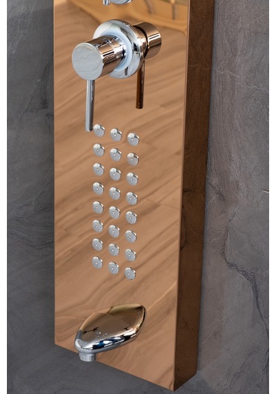 Decordem Banora Infinity Lux Duş Paneli, 5 Fonksiyonlu, Bronz