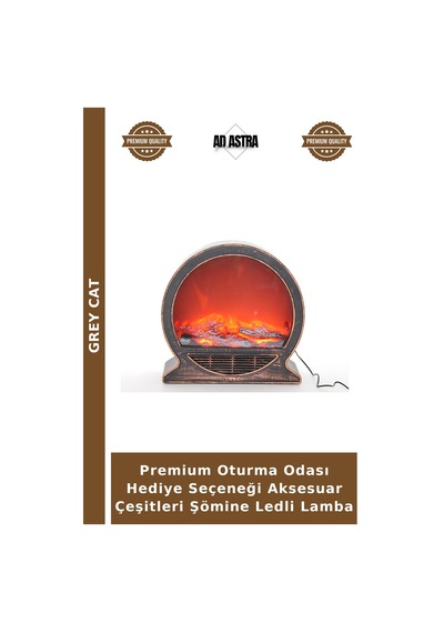 Premium Oturma Odası Hediye Seçeneği Aksesuar Çeşitleri Şömine Ledli Lamba Çok Renkli