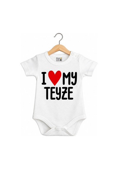 Babylimon I Love My Teyze Baskılı Bebek Zıbını Beyaz - 936542292 Beyaz
