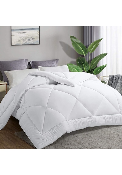 Livy Elyaf Microfiber Çift Kişilik Yorgan Beyaz