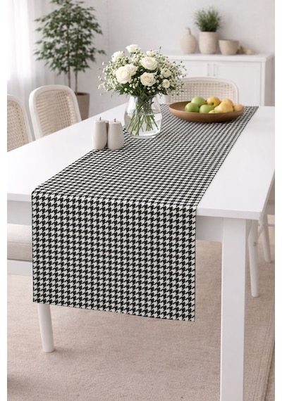 Babyface Kumaş Desenli Dijital Baskı Masa Runner 40x140 Cm Astarlı 5