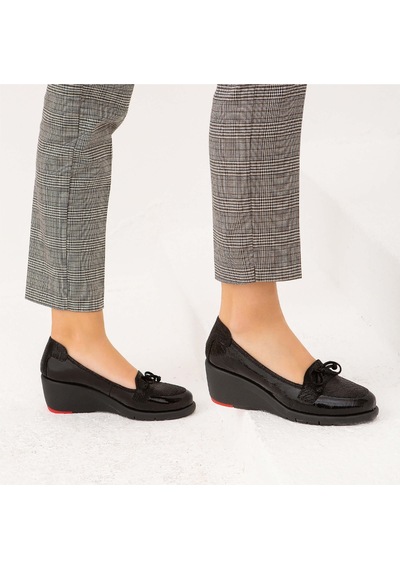 Relax Anatomic Kadın Hakiki Deri Siyah Comfort Ayakkabı 611 F2213-312 Byn Ayk Y22 Black Siyah