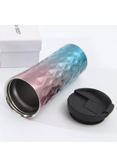 Perlotus 500 Ml Renkli Tasarım Isı Yalıtımlı Kahve Mug Çelik Termos Çok Renkli