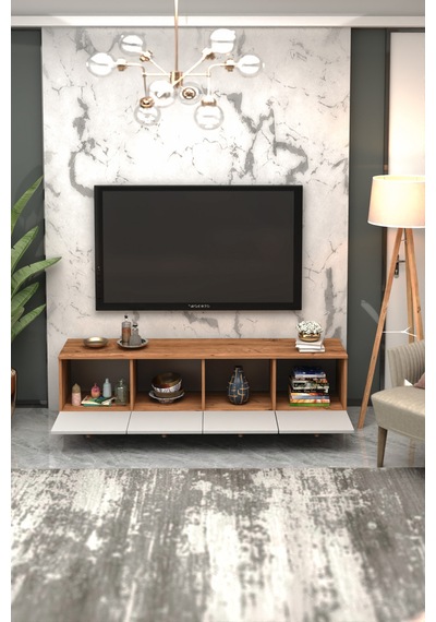 Bohem Tv Ünitesi 180 Cm Mdf Kapak Beyaz Bohem Tv Ünitesi 180 Cm Mdf Kapak Beyaz
