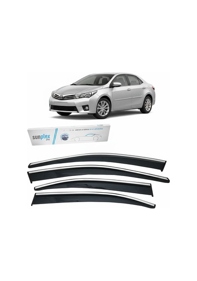Sunplex Toyota Corolla 2013-2018 Krom Cam Rüzgarlığı 4 Parça