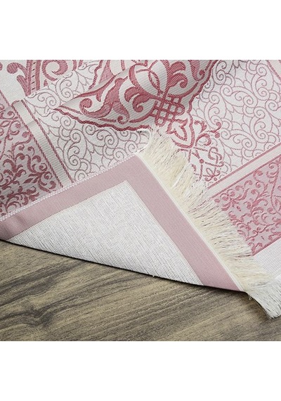 Hediyelik İpek Nur Tafta Seccade Açık Bordo 68x110 Cm - 200 Gr Çok Renkli