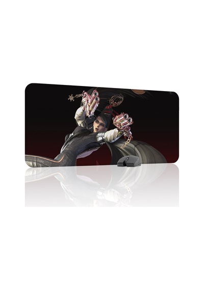 Bayonetta Kaymaz Dikişli Kauçuk Oyuncu Mousepad V3 - 90x40 Xxl Gaming Mouse Pad Fare Altlığı