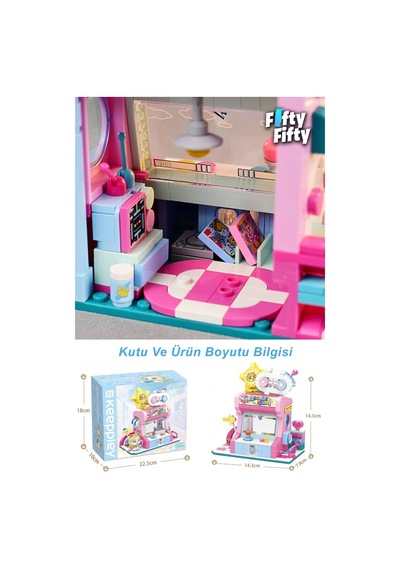 Keepley Lovely Street/sevimli Sokak Serisi Çizgi Roman Dükkanı 384 Parça Oyuncak Yapım Seti F28019