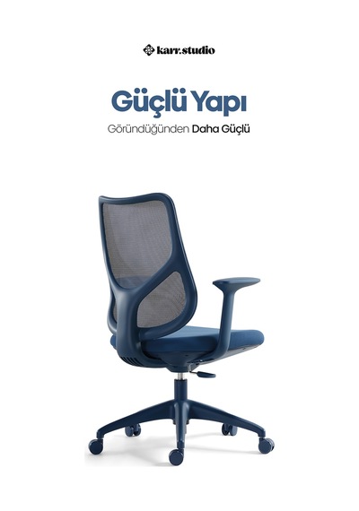 Seul Ergonomik Çalışma Sandalyesi - Mavi