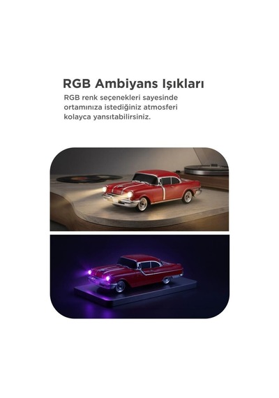 Özel Üretim Bluetooth Hoparlör D87 Mavi 10w Nostalji Sever Dekoratif Eşya Araç Süsü