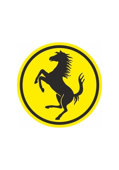Ferrari Logo Sarı 55 X 55 Mm Sticker 10'lu Standart