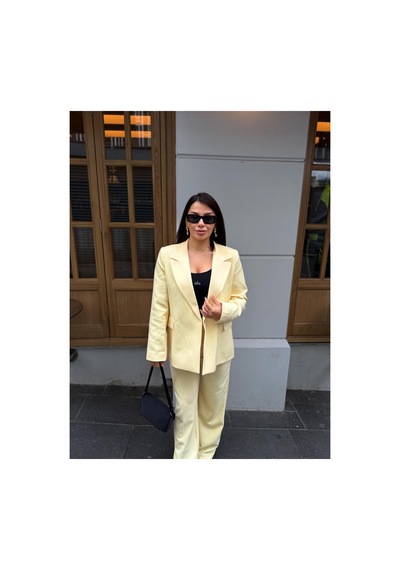 Gigi Wardrobe Limoncello Blazer Takım Sarı Sarı