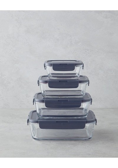 Fresh Ware Cam Saklama Kabı 800 Ml Gri Gri