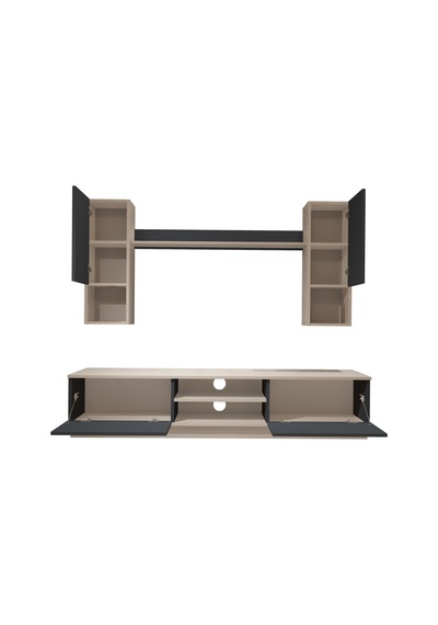 Decoraktiv Eko 5dab Mdf Dvd Tv Ünitesi Tv Sehpası Beyaz - Antrasit