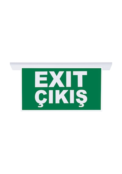 Sg055-sa Çift Yönlü Acil Yönlendirme Armatürü Sıvaaltı Aparatlı Exit Çıkış Yeşil