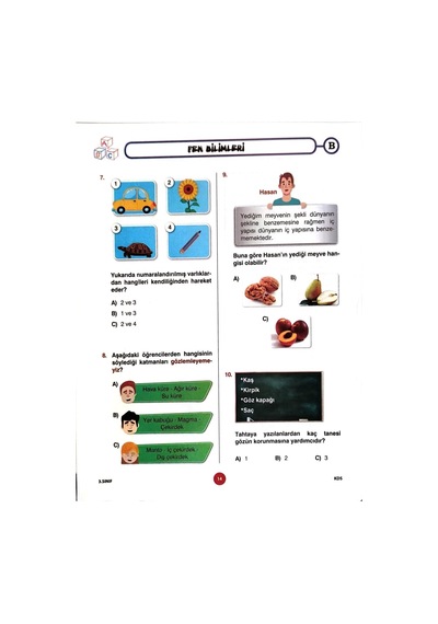 3.sınıf Deneme Sınavı - 4 Kitapcık