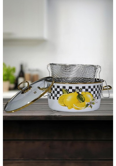 Lemon Emaye Kızartma Tenceresi 22 Cm Belirtilmemiş
