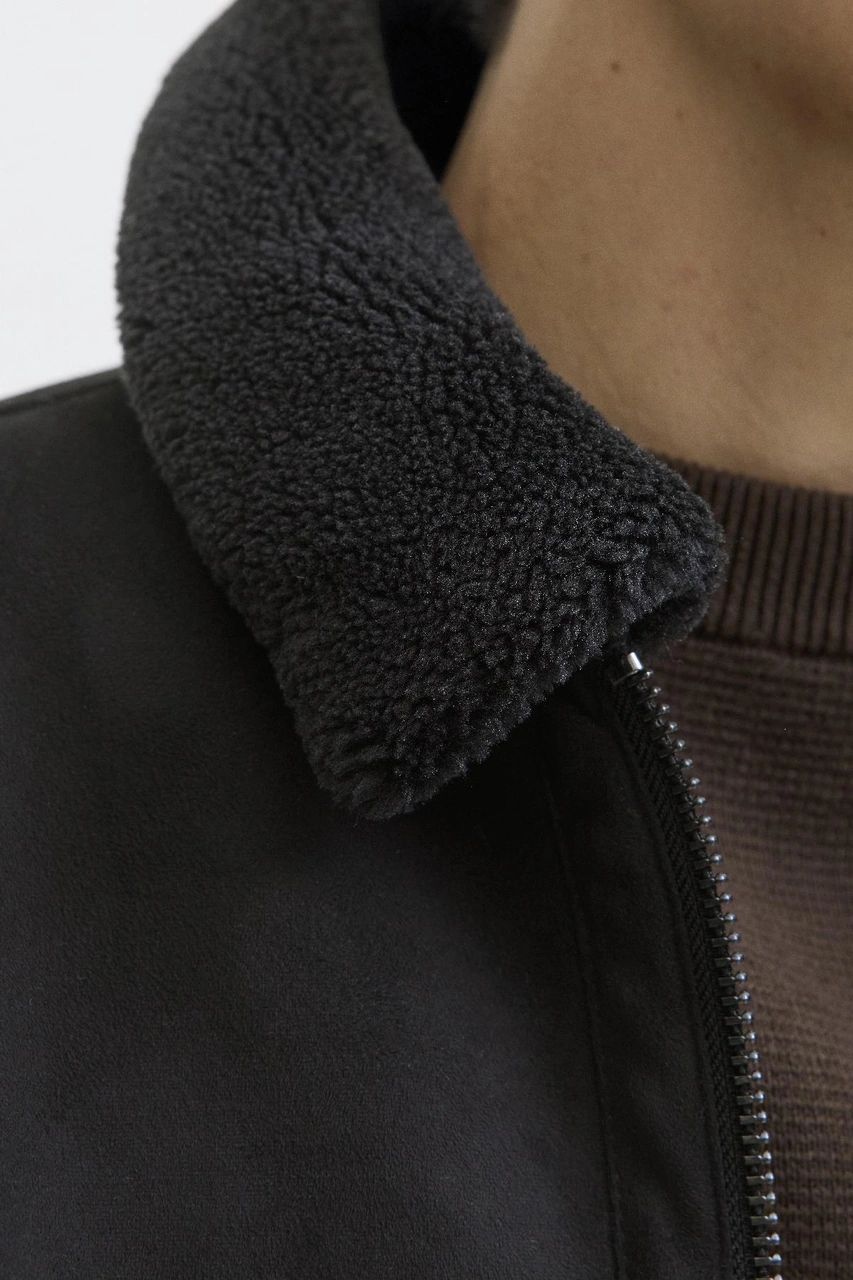 Jack & Jones Erkek Jprccluke Bomber Ceket Siyah, Yüksek Kalite, Fermuarlı, Uzun Kollu, Günlük Kullanıma Uygun Siyah