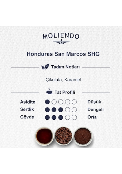 Moliendo Honduras San Marcos Shg Pratik Filtre Kahve 10 x 10 G