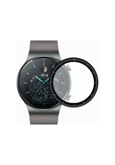 Huawei Watch Gt 2 Pro 46Mm Ekran Koruyucu 3D Full Kaplama Pmma-Siyah