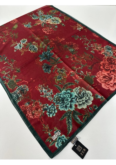 Zer Organik Pamuklu Şal Lza1602-55322 Çok Renkli