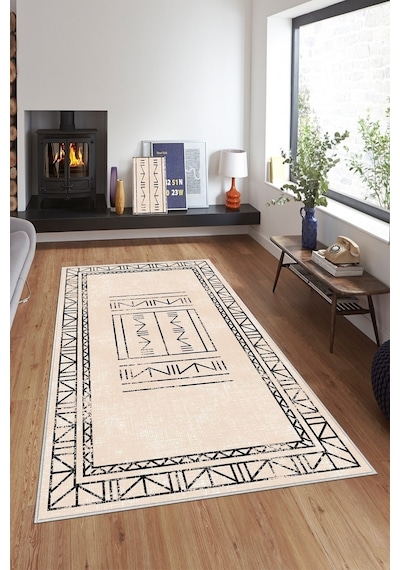West Home Dijital Baskı Yıkanabilir Kaymaz Taban Salon Halısı Mutfak Halısı Yolluk Ve Banyo Paspası Wh 435 Beige