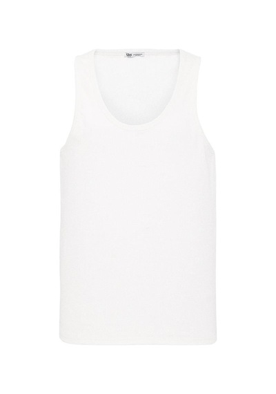 Vamos Yıkamalı Tank Top Kaşkorse Atlet Ekru
