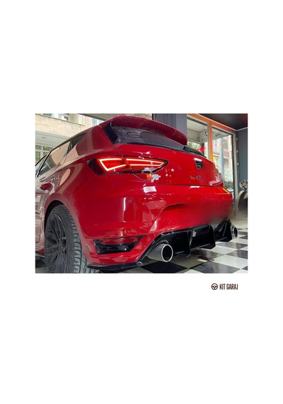Kit Garaj Seat Leon Mk3 2012-2020 Aero Parlak Siyah Flap Plastik Boyalı