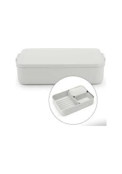 Brabantia Make Take Lıght Grey Plasitk Büyük Boy Bölmeli Yemek Taşıma Kabı 2l Gri