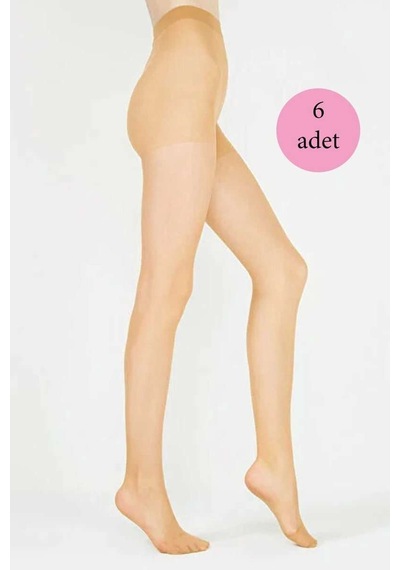 6 Adet Parlak Fit 15 Likralı Külotlu Çorap Ten Beden: S Diğer