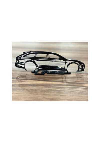 Audi Rs6 Silüet Duvar Dekoru - 3d Baskı Dekoratif Obje, Masaüstü Aksesuar