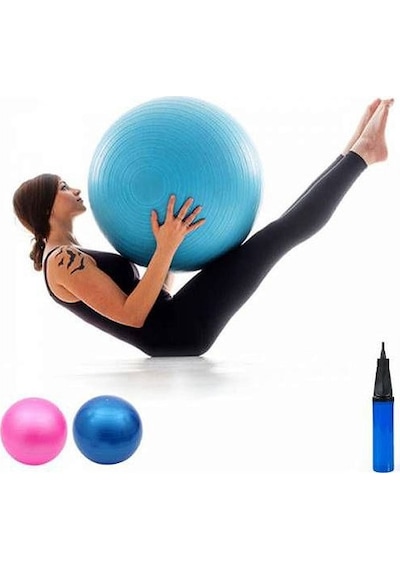 65 CM Pilates Topu Büyük Boy Pilates Topu Pompa
