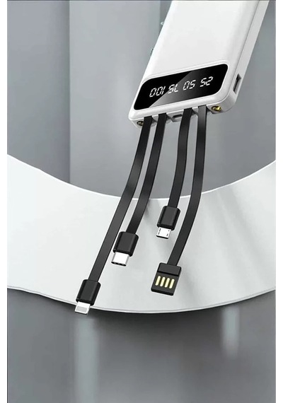 Home Powerbank 20.000 Mah Lcd Ekran Usb Lightning Type-c Uyumlu İos Ve Android