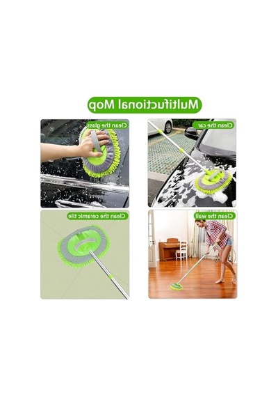 Uzun Saplı Mikrofiber Araba Yıkama Fırçası, Çiziksiz Temizlik İçin Açık Bej