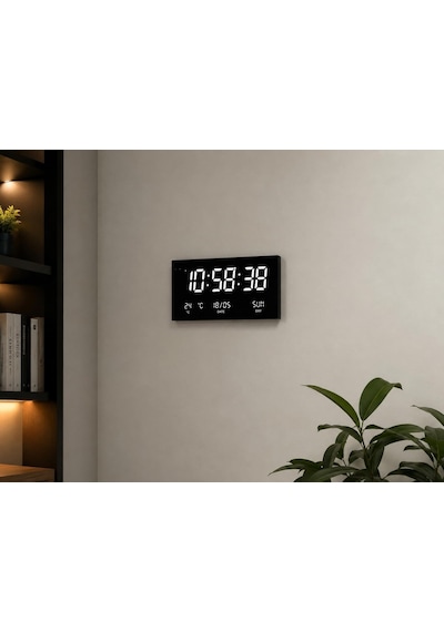 Led Ekran Duvar Saati 21 İnç Genel