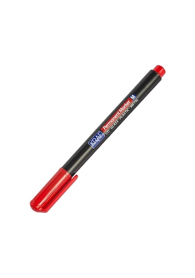 KRAF ASETAT KALEMİ OHP PLUS 280 (M) KIRMIZI (12 Adet) Kırmızı