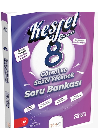 Günay 8. Sınıf Keşfet Görsel Ve Sözel Yetenek Soru Bankası