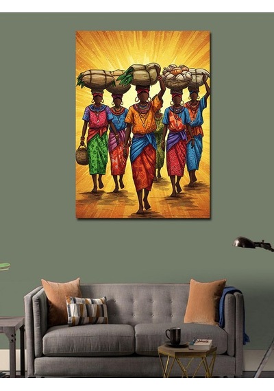 Kanvas Tablo Afrikalı Kadın İşçileri 100cmx140cm