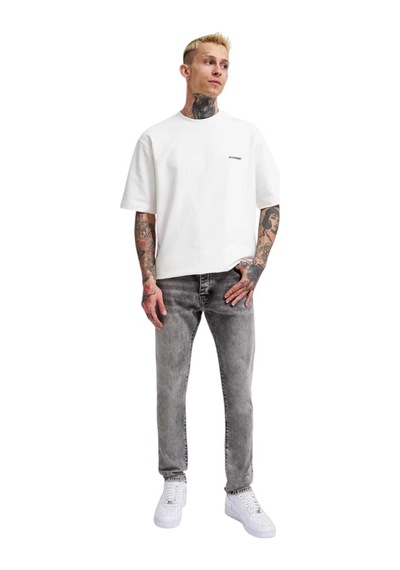 Siyah Efektli Random Slimfit Jean Pantolon Siyah