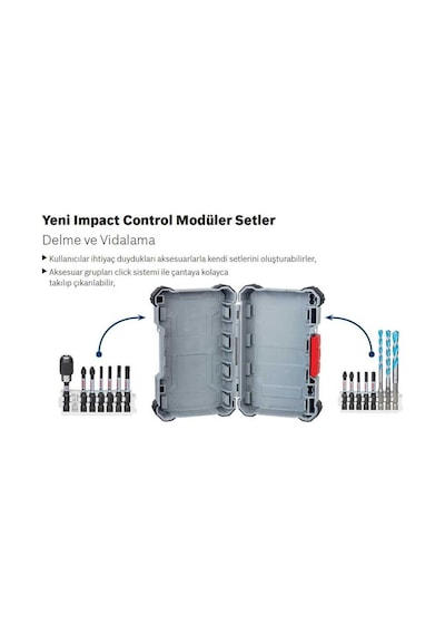 Bosch Impact Control Serisi Vidalama Ucu 8li PH2x2PZ2x2T20T30 *50mm + Standart Tutucu *60mm 2608522326