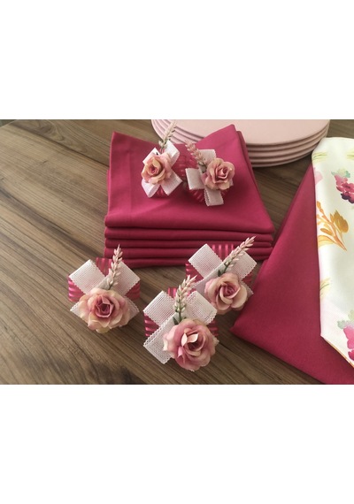 Sofra Sunum Tam Set Suluboya Çiçek Desenli Çok Renkli